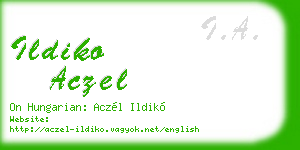 ildiko aczel business card